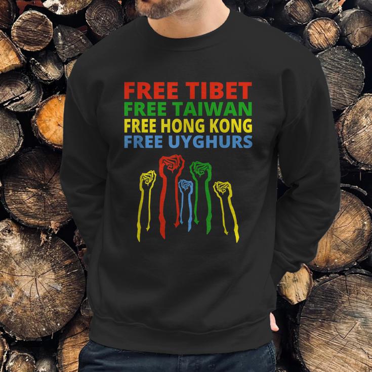 Free Tibet Free Taiwan Free Hong Kong Free Uyghurs Protest Graphic Design Printed Casual Daily Basic Sweatshirt Gifts for Him