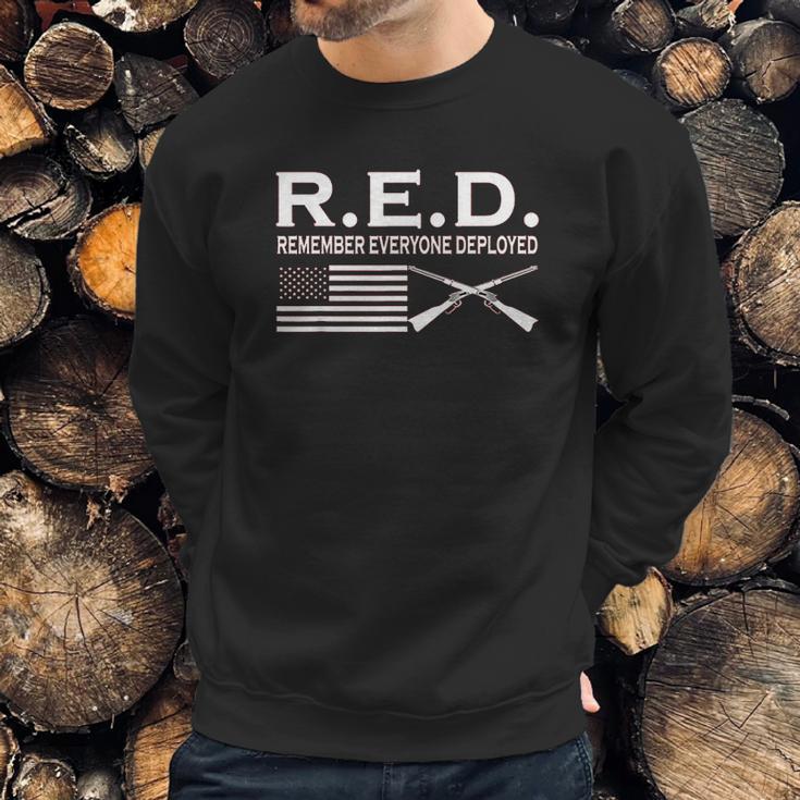 On Fridays We Wear Red Rmember Everyone Deployed Sweatshirt Gifts for Him