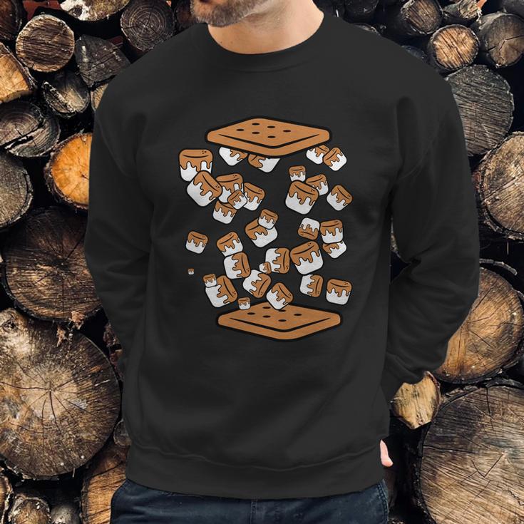 Funny Camping Marshmallows And Crackers Smores Campfire Gift Sweatshirt Gifts for Him