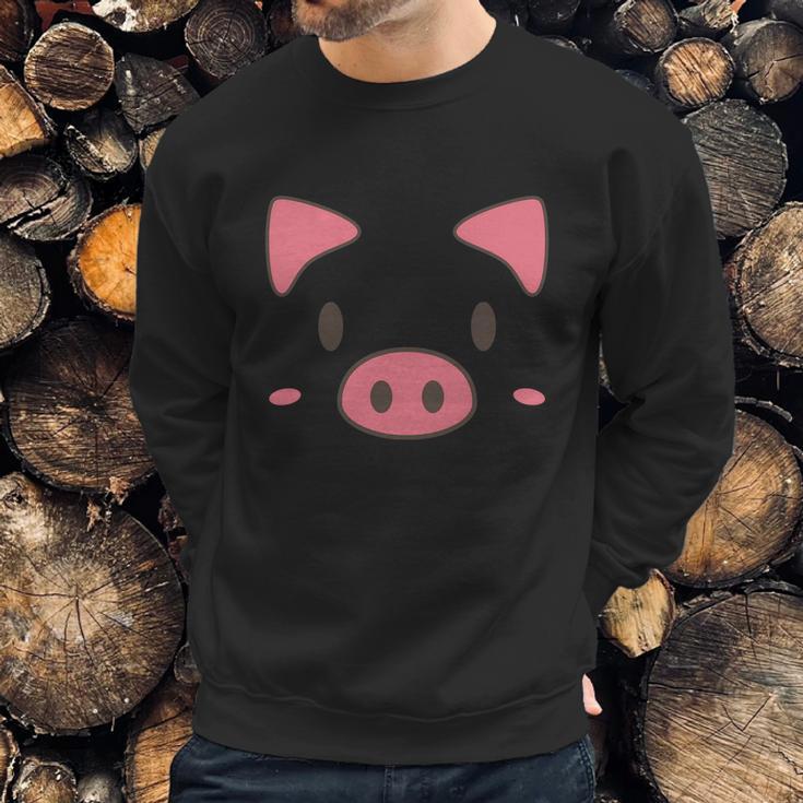 Funny Halloween Cute Piggy Face Halloween Costume Sweatshirt Gifts for Him