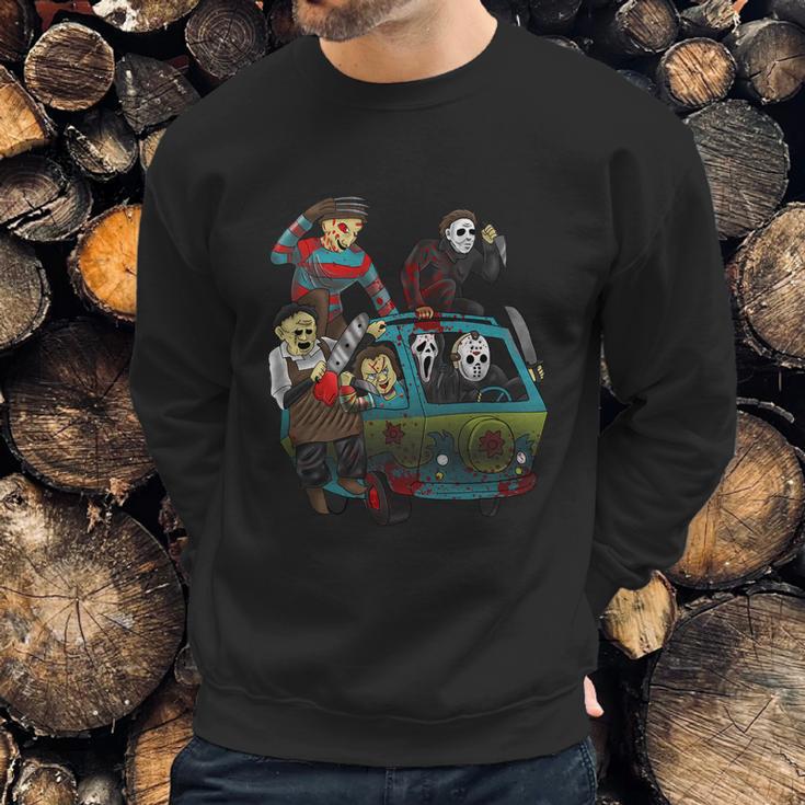 Funny Halloween Scary Holocaust Machine Van Movie Characters Sweatshirt Gifts for Him