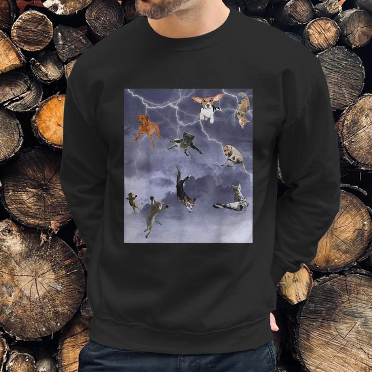 Funny Its Raining Cats And Dogs Sweatshirt Gifts for Him