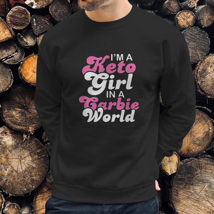 Funny Ketogenic Diet Keto Girl Carbie World Sweatshirt Gifts for Him