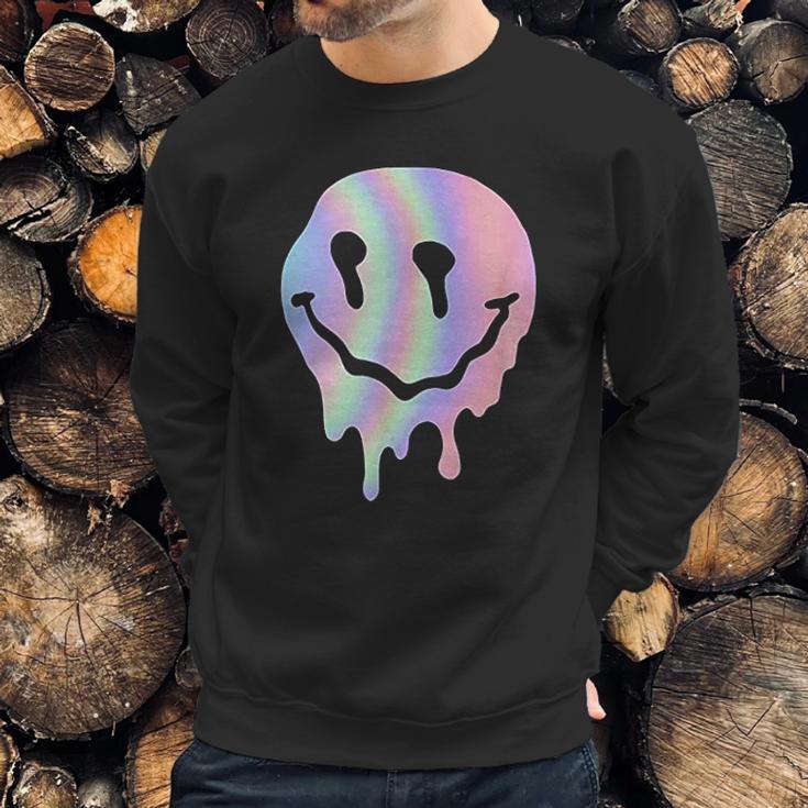 Funny Melted Acid Smiley Face Psychedelic Sweatshirt Gifts for Him