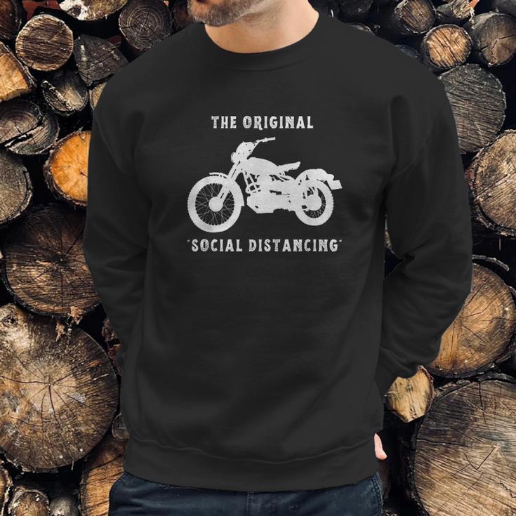 Funny Motorcycle Original Social Distancing Sweatshirt Gifts for Him