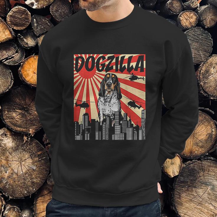 Funny Retro Japanese Dogzilla Bluetick Coonhound Sweatshirt Gifts for Him