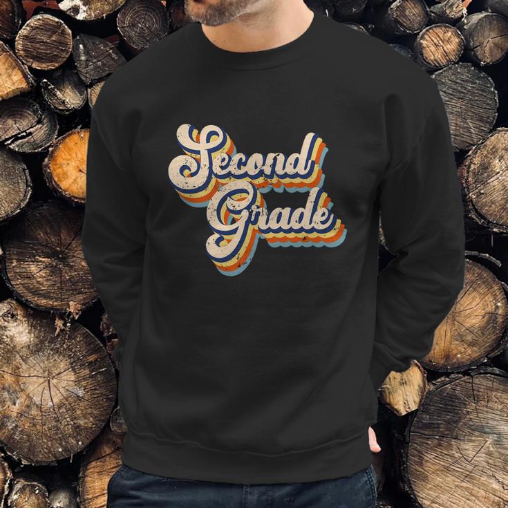 Funny Retro Second Grade Logo Sweatshirt Gifts for Him