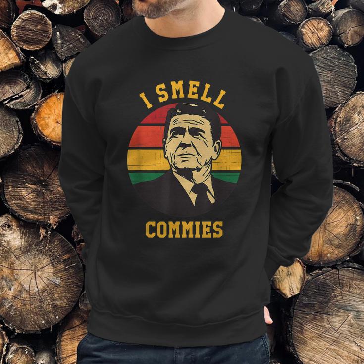 Funny Ronald Reagan Gift I Smell Commies Political Humor Gift Sweatshirt Gifts for Him