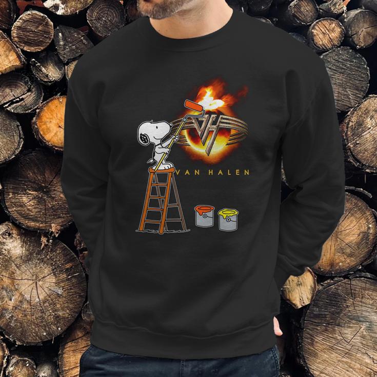 Funny Snoopys Painting The Picture- Van Hallen Sweatshirt Gifts for Him