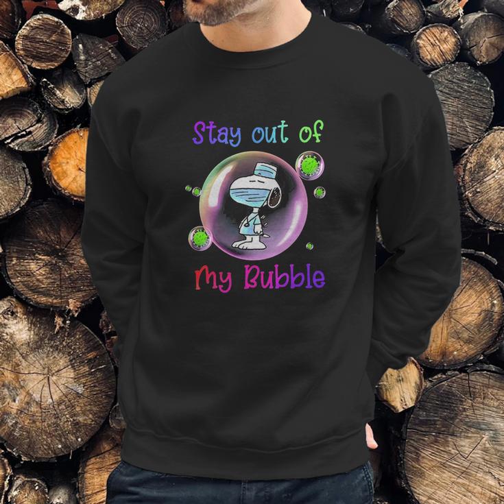 Funny Stay Out Of My Bubble Shirts Snoopy Lovers Tshirt Quarantined Social Distancing Stay At Home Tshirt Sweatshirt Gifts for Him