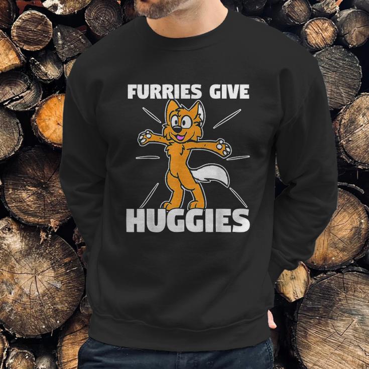 Furry Fandom Furries Give Hugs Sweatshirt Gifts for Him