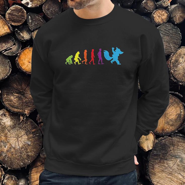 Furry Human Evolution Tshirt Furries Tail Ears Cosplay Sweatshirt Gifts for Him