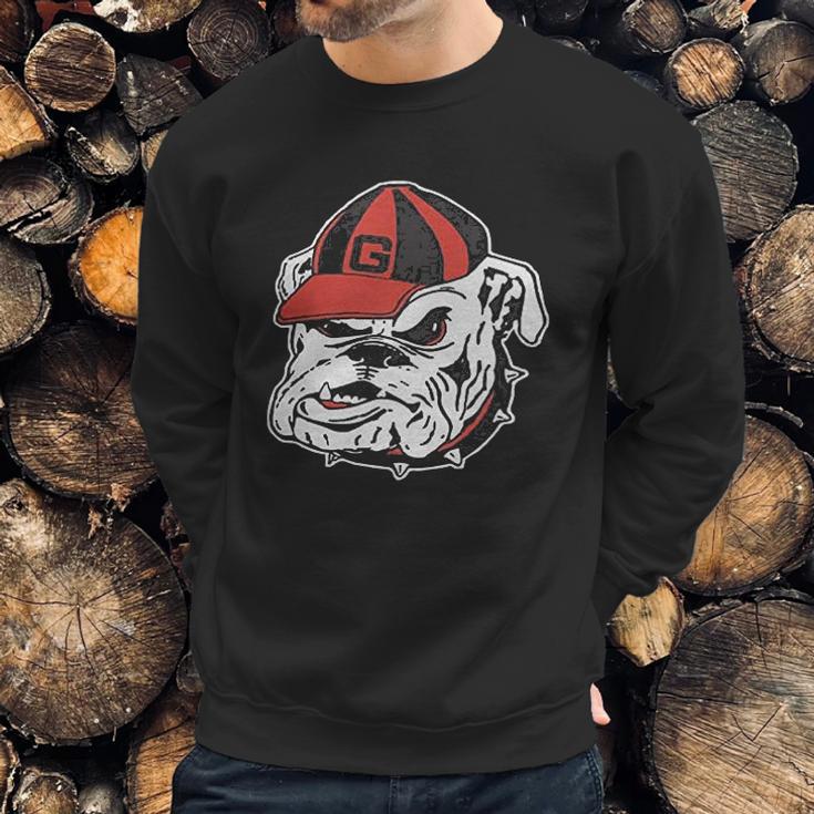 Georgia Bulldog Black Solid Sweatshirt Gifts for Him