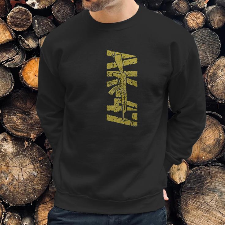 Gold Ak-47 2Nd Amendment Sweatshirt Gifts for Him