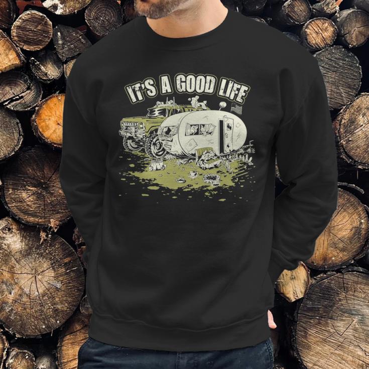 Good Life Jeep Car Camping Sweatshirt Gifts for Him