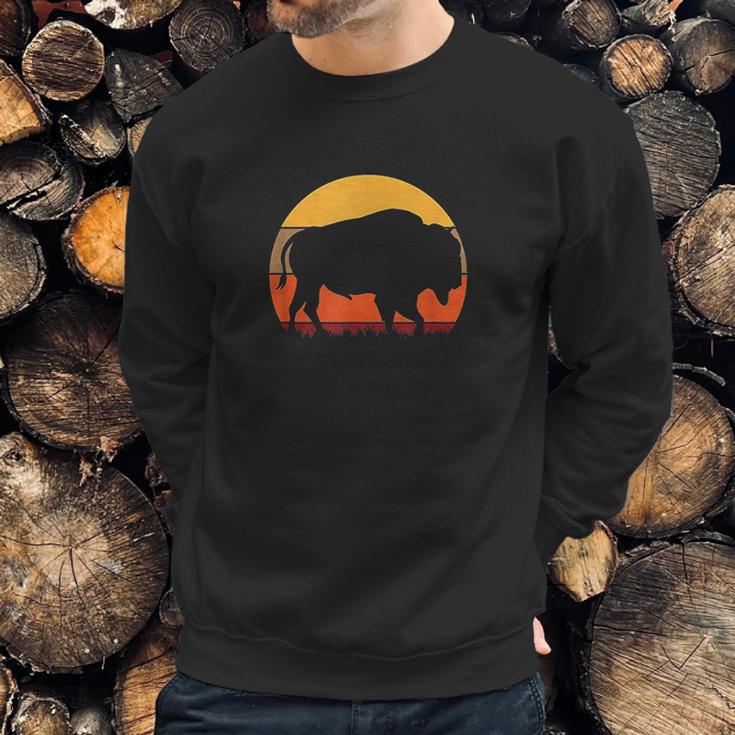 Great American Buffalo With A Vintage Sweatshirt Gifts for Him