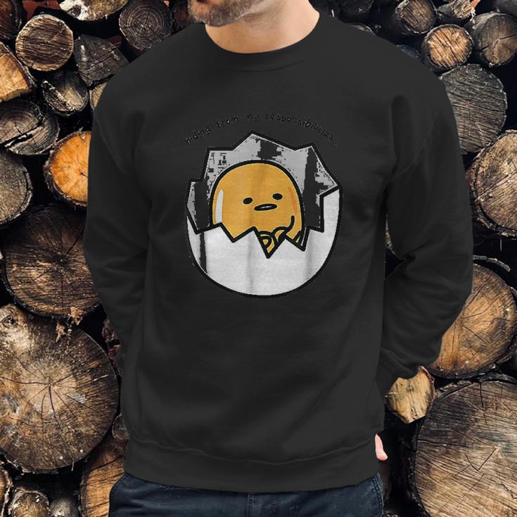 Gudetama The Lazy Egg Hiding From Responsibilities Sweatshirt Gifts for Him