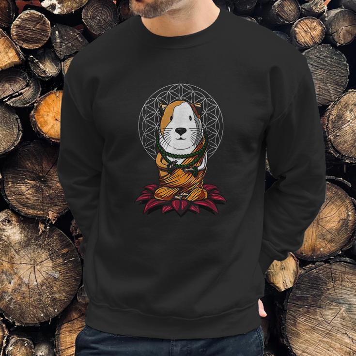 Guinea Pig Zen Yoga Meditation Cavy Sacred Geometry Sweatshirt Gifts for Him