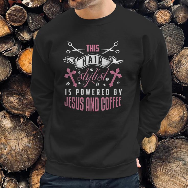 Hair Stylist Religious Jesu Stylist Hairdresser Sweatshirt Gifts for Him