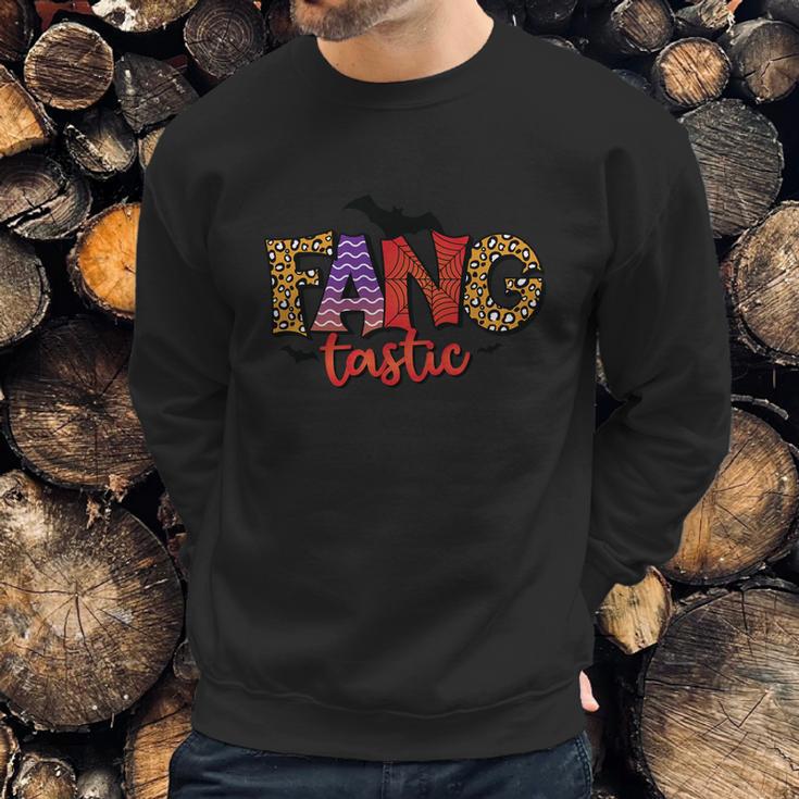 Halloween Fang Tastic Leopard Bat Halloween Day Sweatshirt Gifts for Him