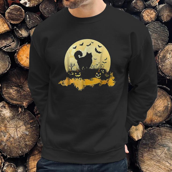 Halloween Ragdoll Cat Pumpkin Moonlight Bats Sweatshirt Gifts for Him