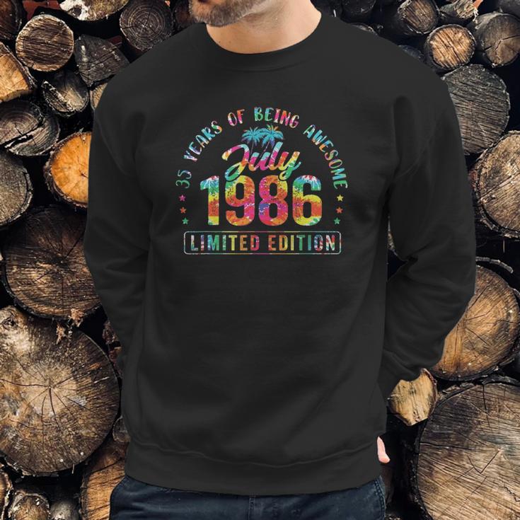 Happy 35Th Birthday Vintage July 1986 35 Years Old Sweatshirt Gifts for Him