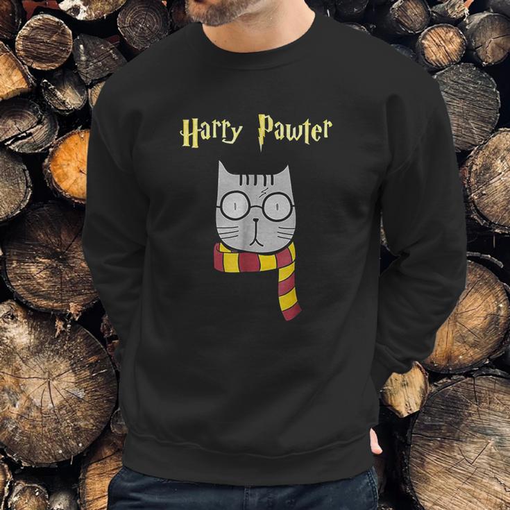 Harry Pawter Funny Magic Cat With Glasses Gift Sweatshirt Gifts for Him