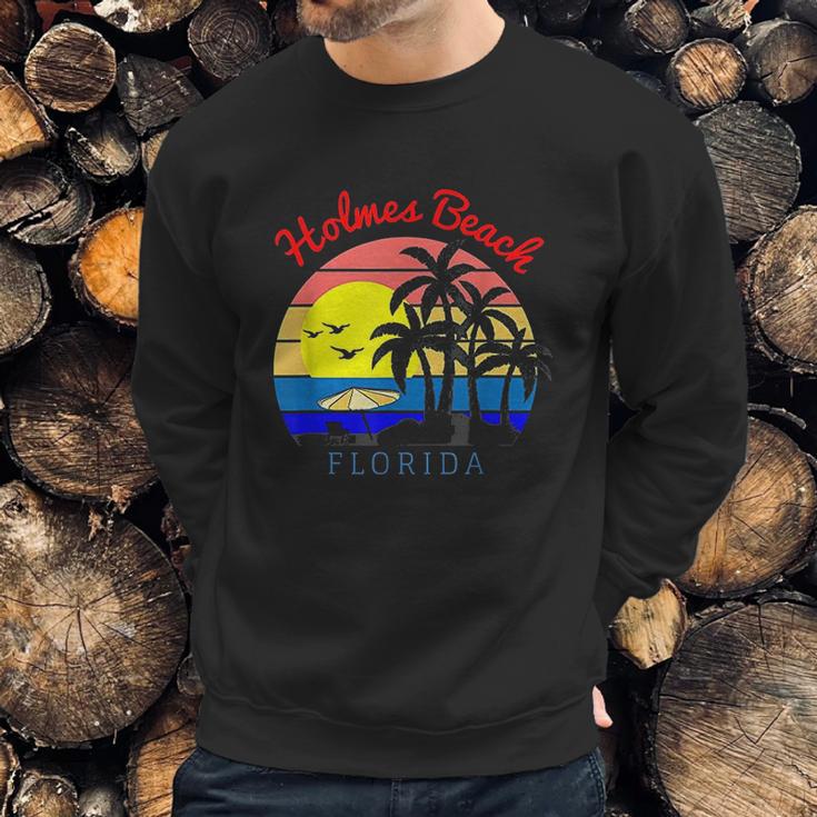 Holmes Beach Florida Vintage Retro Beach Sunset Sweatshirt Gifts for Him