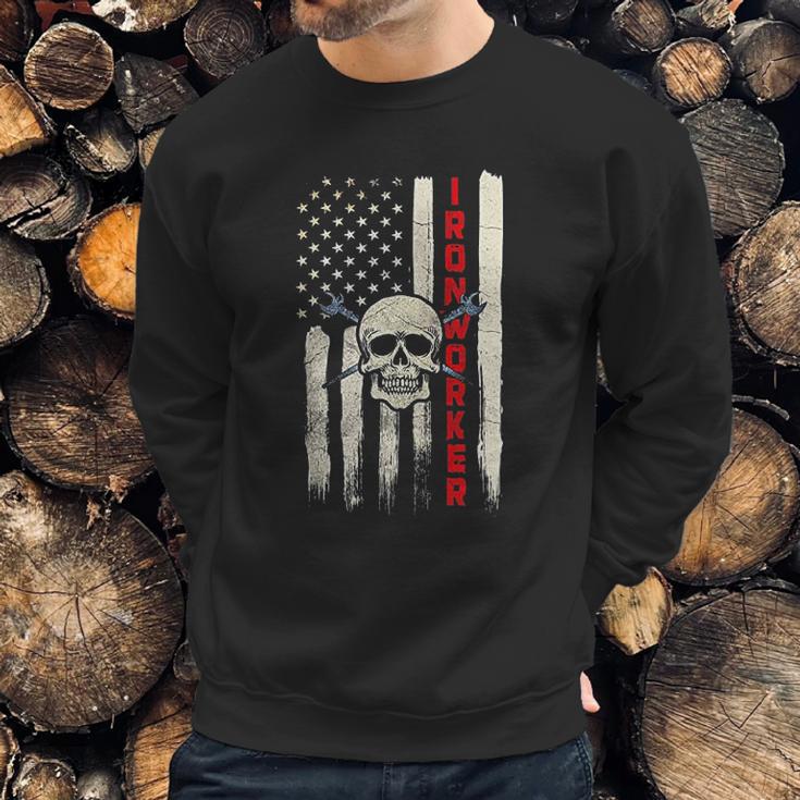 Ironworker Union Gift Design On Back Sweatshirt Gifts for Him