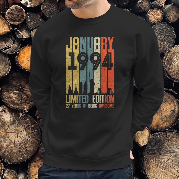 January 1994 27 Years Old 1994 Birthday Gift Sweatshirt Gifts for Him