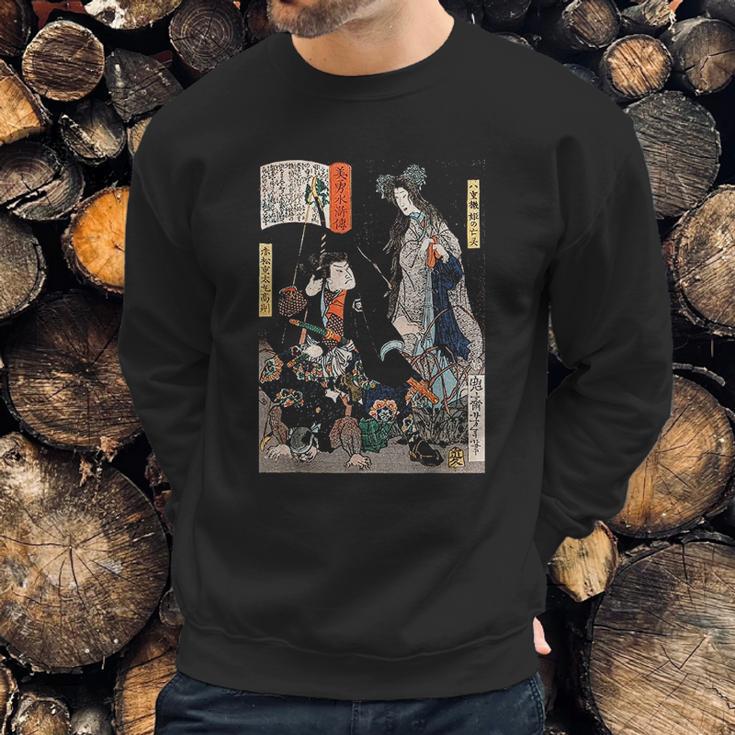 Japanese Art Ninja Saving The Maiden Samurai Sweatshirt Gifts for Him