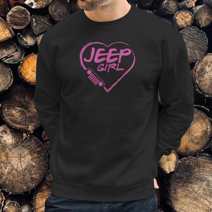 Jeep Girl - Pink Heart Lovely T-Shirt Sweatshirt Gifts for Him