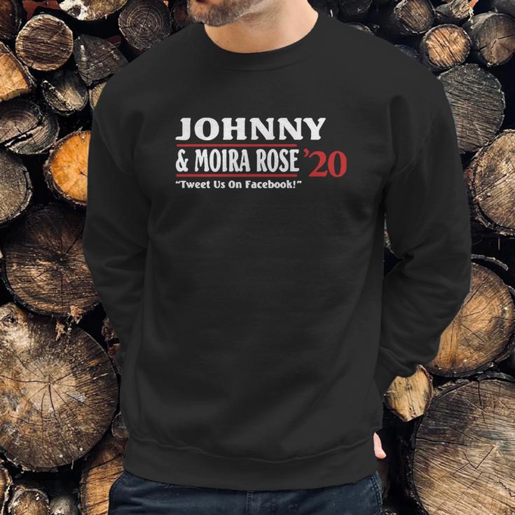 Jonny And Moira Rose 2020 Tweet Us On Facebook Sweatshirt Gifts for Him