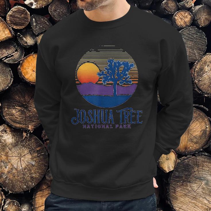 Joshua Tree National Park Vintage Artistic Sunset Mountains Sweatshirt Gifts for Him