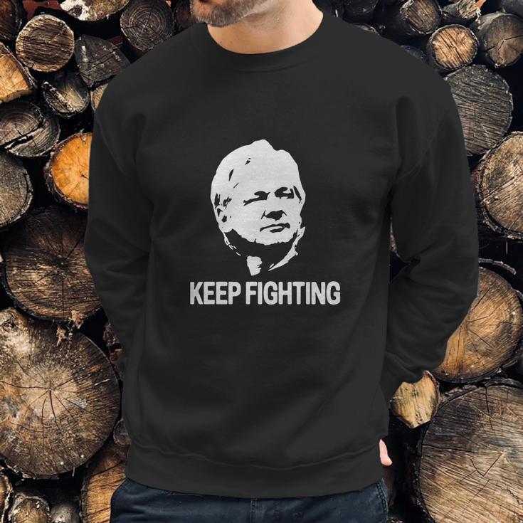 Julian Assange Keep Fighting Sweatshirt Gifts for Him