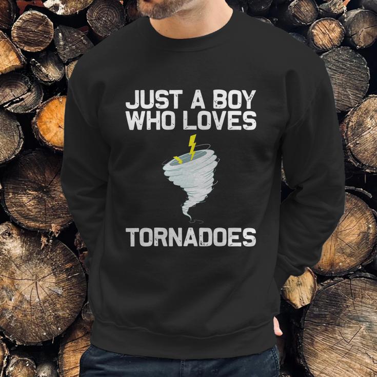 Just A Boy Who Loves Tornadoes Tornado Meteorologist Sweatshirt Gifts for Him