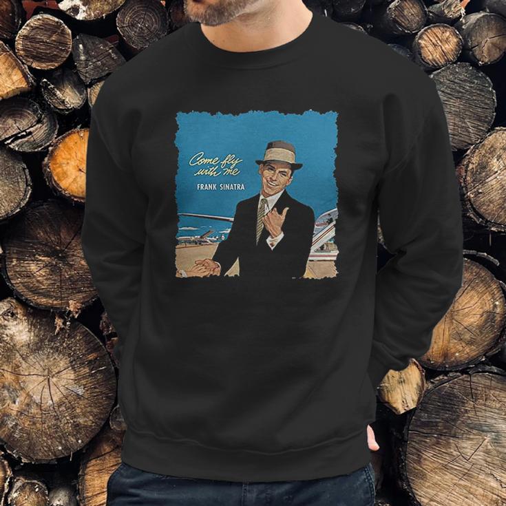 Kaq Houhui Frank Sinatra Come Fly With Me Men Oversize Leisure Sweatshirt Gifts for Him