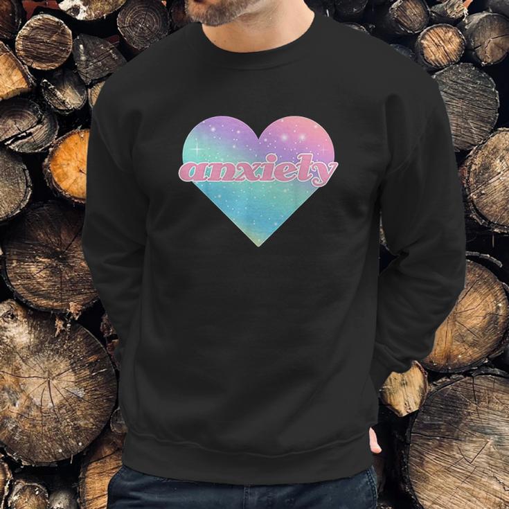 Kawaii Pastel Goth Anxiety Space Heart Sweatshirt Gifts for Him