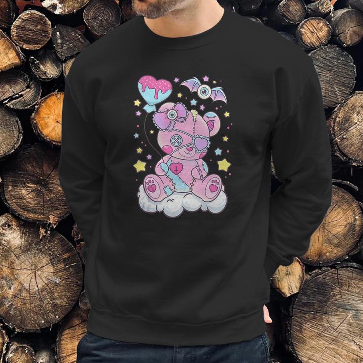 Kawaii Pastel Goth Cute Creepy Bear Sweatshirt Gifts for Him