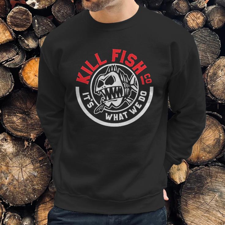 Kill Fish Circle Logo Theme Sweatshirt Gifts for Him