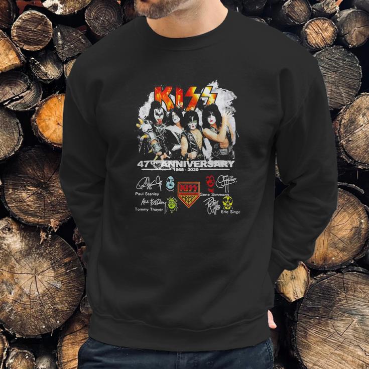 Kiss Band 47Th Anniversary Signatures Sweatshirt Gifts for Him