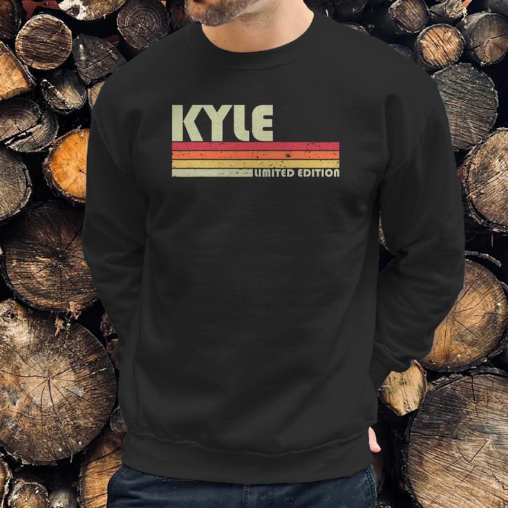 Kyle Name Personalized Retro Vintage 80S 90S Birthday Sweatshirt Gifts for Him