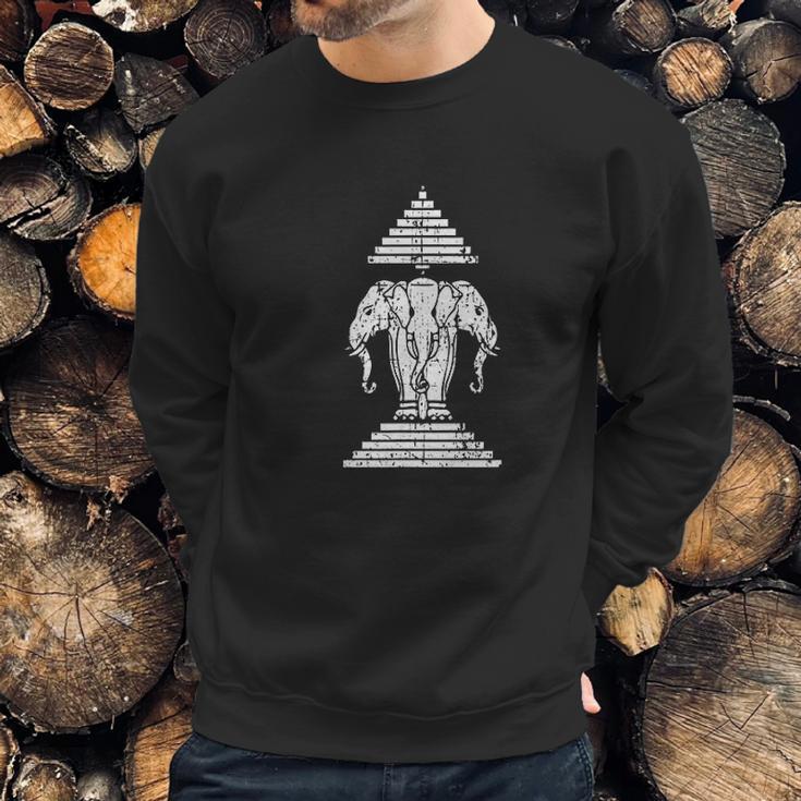 Laos 3 Headed Elephant Erawan Airavata Sweatshirt Gifts for Him