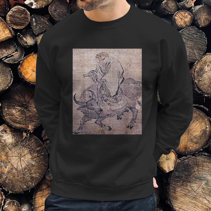 Laozi On Ox Lao Tzu Tao Te Ching Taoism Chinese Religion Sweatshirt Gifts for Him