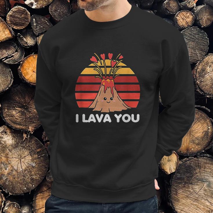 I Lava You Retro Clothing Gift For Him Her Funny Valentine Sweatshirt Gifts for Him