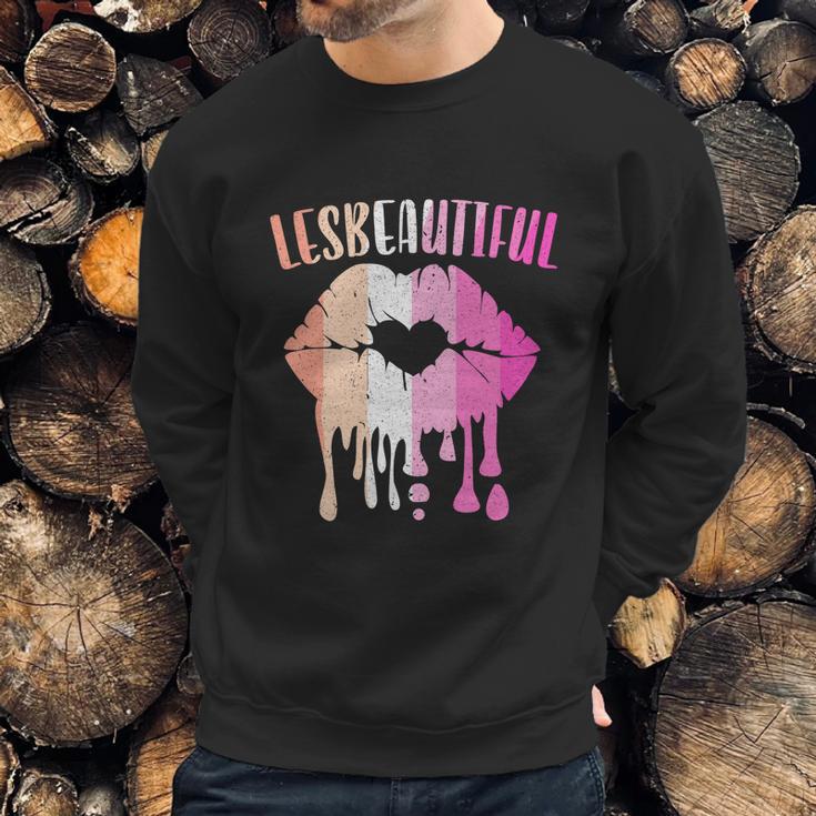 Lesbeatiful Lesbian Lgbtq Member Sexual Diversity Pride Cute Gift Graphic Design Printed Casual Daily Basic Sweatshirt Gifts for Him