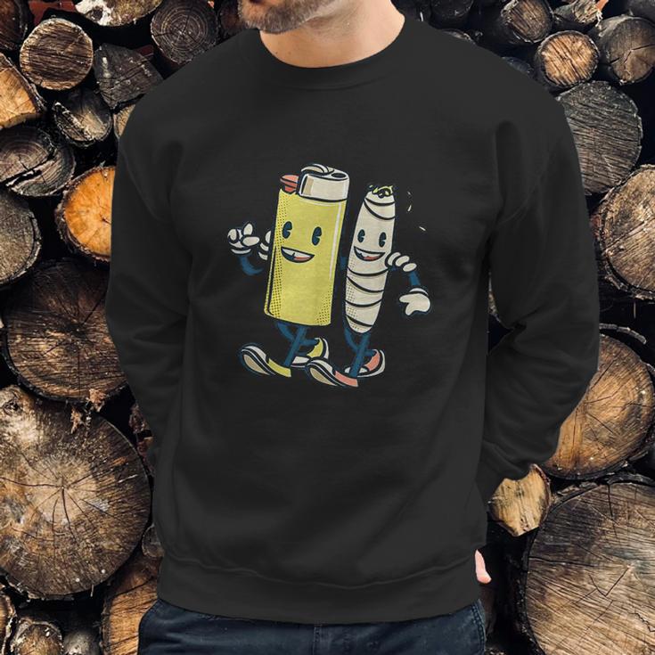 Lighter Joint Friends Smoking Marijuana Sweatshirt Gifts for Him