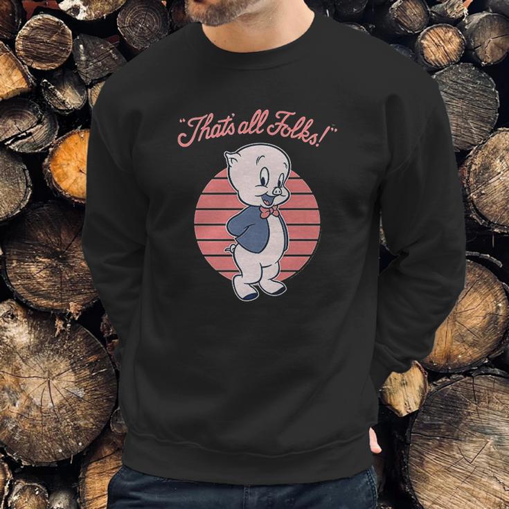 Looney Tunes Porky Pig That Is All Folks Sweatshirt Gifts for Him