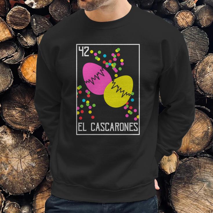 Loteria Easter Tee El Cascarones Confetti Eggs Mexican Sweatshirt Gifts for Him