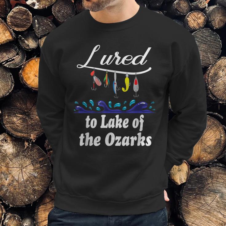 Lured To Lake Of The Ozarks Fishing Fisherman Sweatshirt Gifts for Him